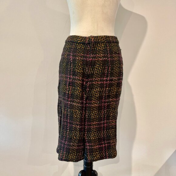 Japan bought Vintage High Waist Tweed Skirt Fits Medium up to 29 inches waist - Picture 3 of 6